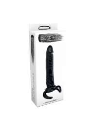 Чёрная насадка-фаллос для двойного проникновения INFLATABLE DILDO SLIM DONG  - 13,5 см. - Toyz4lovers - в Новороссийске купить с доставкой