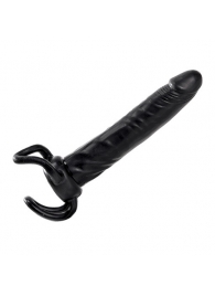 Чёрная насадка-фаллос для двойного проникновения INFLATABLE DILDO SLIM DONG  - 13,5 см. - Toyz4lovers - в Новороссийске купить с доставкой