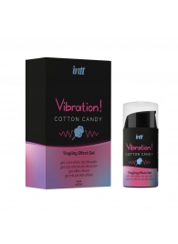 Жидкий вибратор Vibration Cotton Candy с ароматом сахарной ваты - 15 мл. - INTT - купить с доставкой в Новороссийске