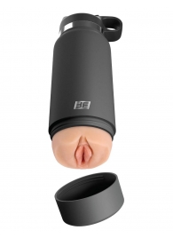Серый мастурбатор в виде бутылки F*ck Flask - Pipedream - в Новороссийске купить с доставкой