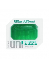 Зеленый мастурбатор-стимулятор Tenga Uni Emerald - Tenga - в Новороссийске купить с доставкой