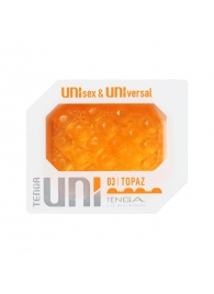 Оранжевый мастурбатор-стимулятор Tenga Uni Topaz - Tenga - в Новороссийске купить с доставкой
