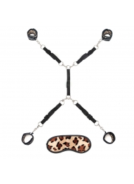 Леопардовая фиксация на матрас для рук и ног Classic Bedspreader - Lux Fetish - купить с доставкой в Новороссийске