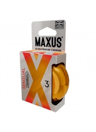 Презервативы анатомической формы Maxus Sensual - 3 шт. - Maxus - купить с доставкой в Новороссийске
