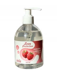 Лубрикант на водной основе Love Protection Raspberry с ароматом малины - 300 мл. - Lola Games - купить с доставкой в Новороссийске