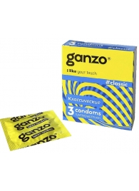 Классические презервативы с обильной смазкой Ganzo Classic - 3 шт. - Ganzo - купить с доставкой в Новороссийске