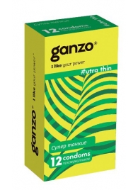 Ультратонкие презервативы Ganzo Ultra thin - 12 шт. - Ganzo - купить с доставкой в Новороссийске