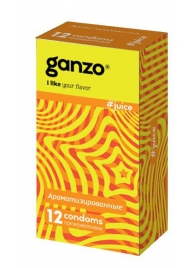 Ароматизированные презервативы Ganzo Juice - 12 шт. - Ganzo - купить с доставкой в Новороссийске