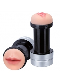 Двусторонний мастурбатор REALSTUFF 2 IN 1 HUMMER MOUTH   VAGINA - ротик и вагина - Dream Toys - в Новороссийске купить с доставкой