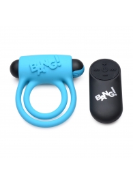 Голубое эрекционное виброкольцо 28X Remote Control Vibrating Cock Ring   Bullet - XR Brands - в Новороссийске купить с доставкой