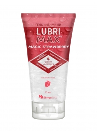 Интимный гель-смазка на водной основе Lubrimax Magic Strawberry - 75 мл. - ИнтелБИО - купить с доставкой в Новороссийске
