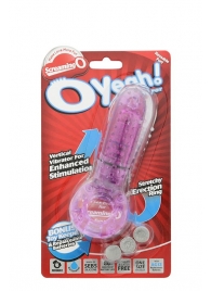 Фиолетовое эрекционное кольцо с вибрацией и пальчиком OYEAH PURPLE - Screaming O - в Новороссийске купить с доставкой