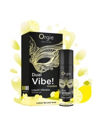 Съедобный жидкий вибратор Dual Vibe! со вкусом лимонного джина с тоником - 15 мл. - ORGIE - купить с доставкой в Новороссийске