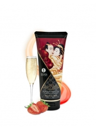 Массажный крем для тела с ароматом клубники и шампанского Sparkling Strawberry Wine - 200 мл. - Shunga - купить с доставкой в Новороссийске