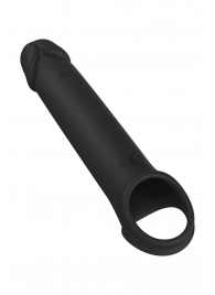 Черная насадка-удлинитель с вибрацией Vibrating Extender With Remote - Dream Toys - в Новороссийске купить с доставкой