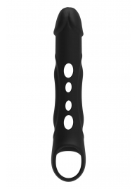Черная насадка-удлинитель Vibrating Extender With Remote с вибрацией - Dream Toys - в Новороссийске купить с доставкой