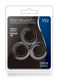 Набор из 3 черных эрекционных колец Black Small Penis Rings - Blush Novelties - в Новороссийске купить с доставкой