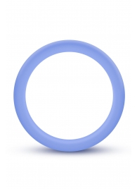 Голубое люминесцентное кольцо Silicone Glo Cock Ring - Blush Novelties - в Новороссийске купить с доставкой
