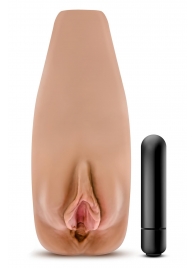 Маструбатор-вагина с вибрацией Soft   Wet Renata Realistic Tan Masturbator - Blush Novelties - в Новороссийске купить с доставкой