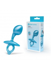 Голубая анальная пробка для массажа простаты Bulb Silicone Prostate Plug - 10,7 см. - b-Vibe - в Новороссийске купить с доставкой
