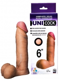 Насадка для страпона фаллической формы UNICOCK 6  - 18 см. - LOVETOY (А-Полимер) - купить с доставкой в Новороссийске