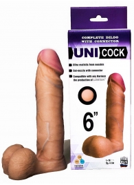Насадка для страпона фаллической формы UNICOCK 6  - 18 см. - LOVETOY (А-Полимер) - купить с доставкой в Новороссийске