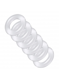 Комплект из 6 прозрачных эрекционных колец Ring Master Custom Ball Stretcher Kit - XR Brands - в Новороссийске купить с доставкой