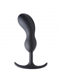 Черный массажер простаты с утяжелителями Premium Silicone Weighted Prostate Plug Large - 18,8 см. - XR Brands - в Новороссийске купить с доставкой