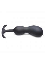 Черный массажер простаты с утяжелителями Premium Silicone Weighted Prostate Plug XL - 20,8 см. - XR Brands - в Новороссийске купить с доставкой