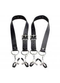 Ремни с зажимами для половых губ Spread Labia Spreader Straps with Clamps - XR Brands - купить с доставкой в Новороссийске