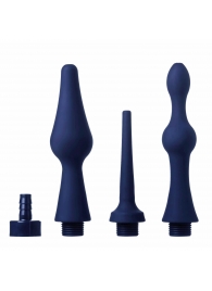 Набор из 3 универсальных насадок для анального душа Universal 3 Piece Silicone Enema Attachment Set - XR Brands - купить с доставкой в Новороссийске