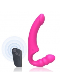 Розовый безремневой страпон Straples Strap-On Dildo - Erokay - купить с доставкой в Новороссийске