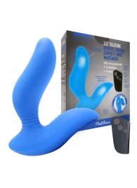 Синий вибромассажер простаты 3,5’’ Remote Control Curve P-spot Massager - 12 см. - Erokay - в Новороссийске купить с доставкой