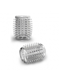 Прозрачная насадка с шипами STAY HARD COCK SLEEVE 01 CLEAR - Blush Novelties - в Новороссийске купить с доставкой