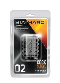 Прозрачная насадка на пенис с шишечками STAY HARD COCK SLEEVE 02 CLEAR - Blush Novelties - в Новороссийске купить с доставкой