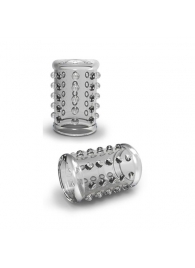 Прозрачная насадка на пенис с шишечками STAY HARD COCK SLEEVE 02 CLEAR - Blush Novelties - в Новороссийске купить с доставкой
