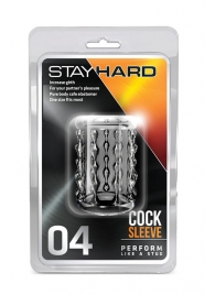 Прозрачная насадка с бороздками STAY HARD COCK SLEEVE 04 CLEAR - Blush Novelties - в Новороссийске купить с доставкой