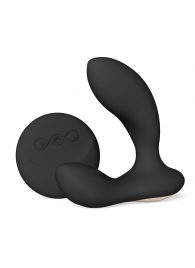 Черный вибромассажер простаты с пультом ДУ Hugo 2 Remote - Lelo - в Новороссийске купить с доставкой