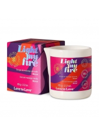 Массажная свеча Light My Fire с ароматом моной - 80 мл. - Love to Love - купить с доставкой в Новороссийске