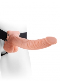 Полый страпон телесного цвета Hollow Strap-On with Balls - 24 см. - Pipedream - купить с доставкой в Новороссийске