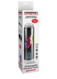 Перезаряжаемый мастурбатор-ротик Extreme Toyz Rechargeable Roto-Bator Mouth - Pipedream - в Новороссийске купить с доставкой
