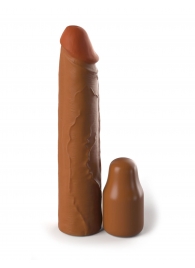 Коричневая насадка на член 2  Silicone X-tension - 20,3 см. - Pipedream - в Новороссийске купить с доставкой