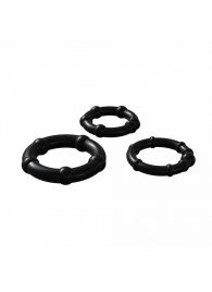Набор из 3 черных эрекционных колец Babooom Ring Set - Adrien Lastic - в Новороссийске купить с доставкой