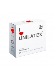 Ультратонкие презервативы Unilatex Ultra Thin - 3 шт. - Unilatex - купить с доставкой в Новороссийске