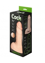 Телесный фаллоудлинитель с мошонкой Cock Next - 19 см. - LOVETOY (А-Полимер) - в Новороссийске купить с доставкой