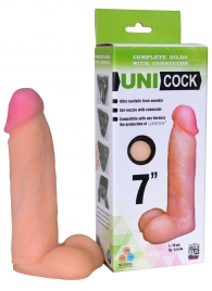 Фаллическая насадка Харнесс UNICOCK 7  - 19 см. - LOVETOY (А-Полимер) - купить с доставкой в Новороссийске