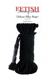 Черная веревка для фиксации Deluxe Silky Rope - 9,75 м. - Pipedream - купить с доставкой в Новороссийске