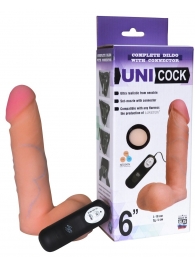 Фаллическая насадка Харнесс UNICOCK 6  с вибрацией - 18 см. - LOVETOY (А-Полимер) - купить с доставкой в Новороссийске