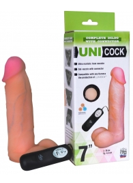 Фаллическая насадка Харнесс UNICOCK 7  с вибрацией - 19 см. - LOVETOY (А-Полимер) - купить с доставкой в Новороссийске