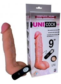 Фаллическая насадка Харнесс UNICOCK 9  с вибрацией - 24 см. - LOVETOY (А-Полимер) - купить с доставкой в Новороссийске